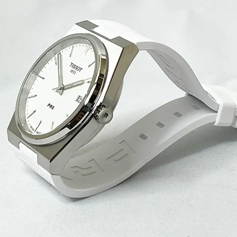 Tissot PRX Swiss Quartz White Dial & Strap Men's Watch- T137.410.17.011.00